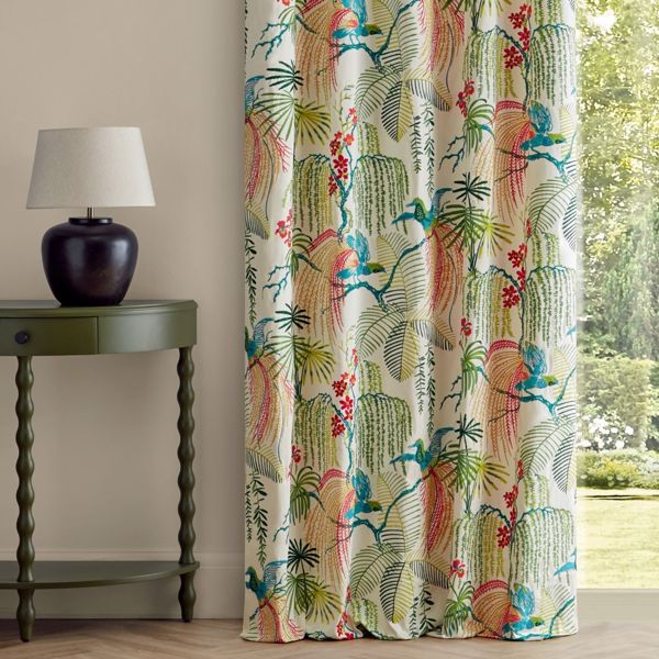 Rain Forest Embroidery Embroidery Tropical Fabric by Sanderson