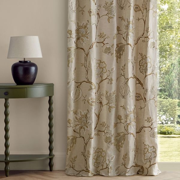 Hadham (Embroidery) Pearl/Linen Fabric by Sanderson