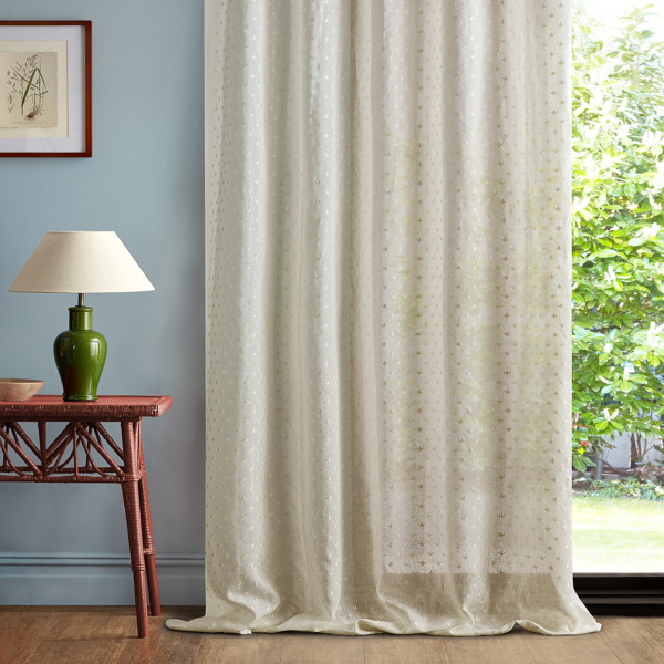 Sea Clover Seaspray White Fabric by Sanderson