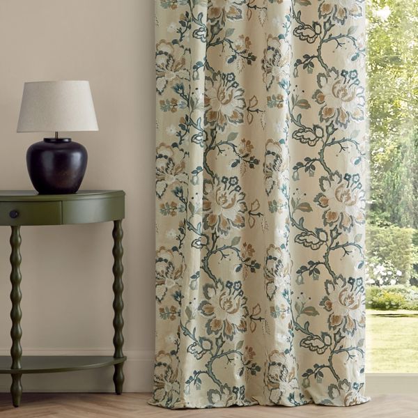 Angelique Teal/Manila Fabric by Sanderson