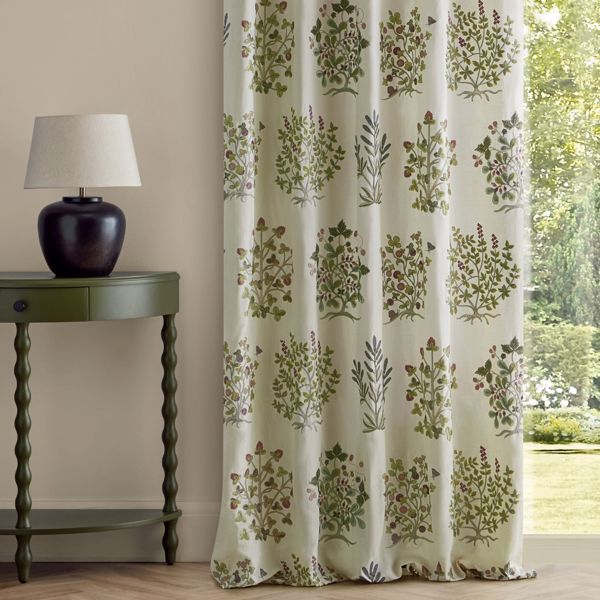 Thyme Walk Damson/Quince Fabric by Sanderson