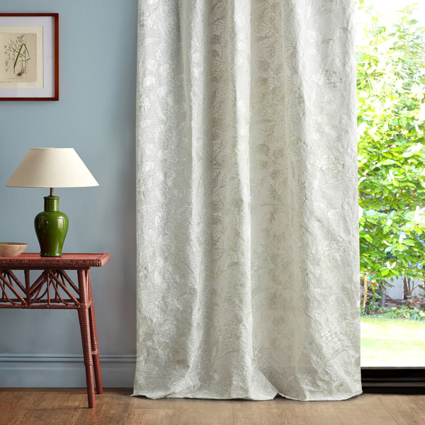 Monterey Bloom Seaspray White Fabric by Sanderson