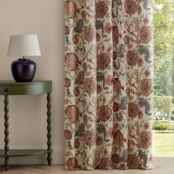 Salisbury Embroidery Crimson Fabric by Sanderson