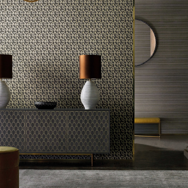 Tumbling Blocks Faded Anthracite Wallpaper by Zoffany