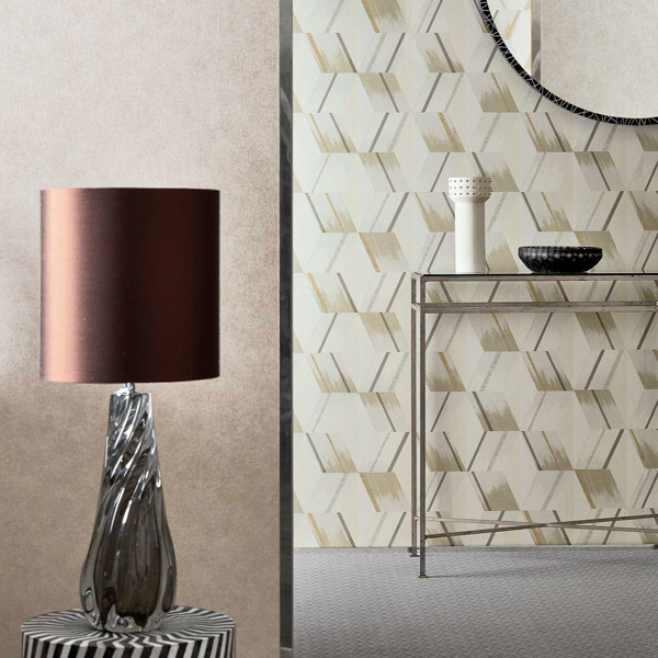 Rhombi Anthracite Wallpaper by Zoffany