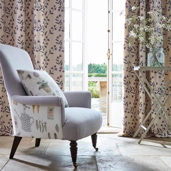 Everly Fig Fabric by Sanderson