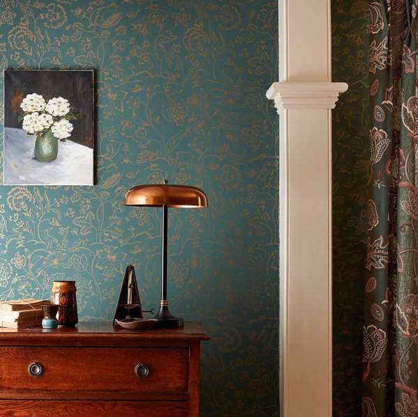 Middlemore Moss Gold Wallpaper by Morris & Co