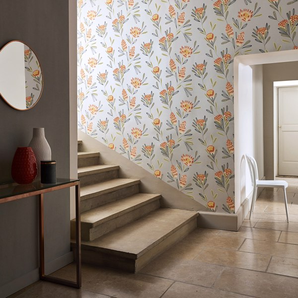 Cayo Coral/Silver Wallpaper by Harlequin