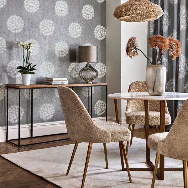 Amity Pewter/Brass Wallpaper by Harlequin