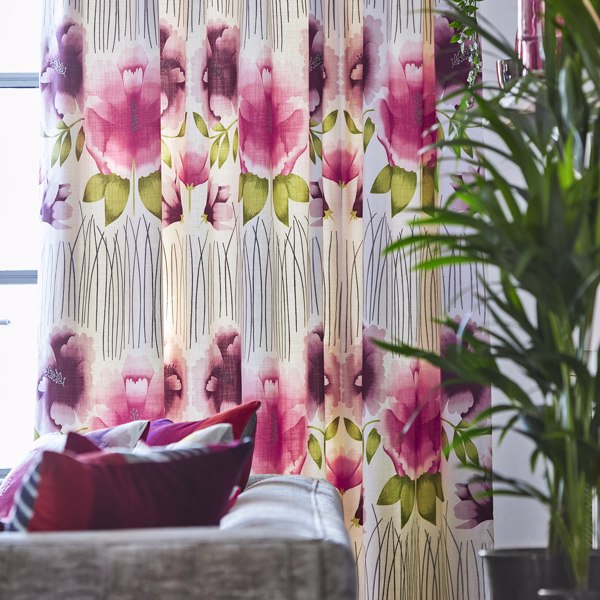 Zapara Cerise/Kiwi Fabric by Harlequin