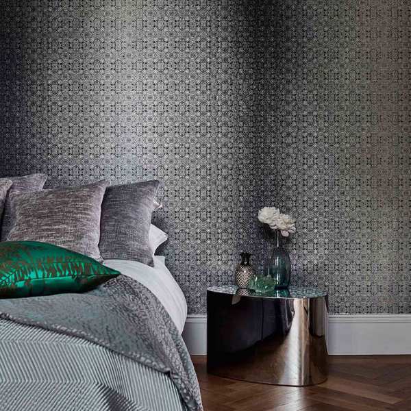 Eminence Wide Width Rose Gold/Oyster Wallpaper by Harlequin