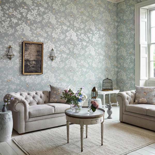 Chiswick Grove Gold Wallpaper by Sanderson
