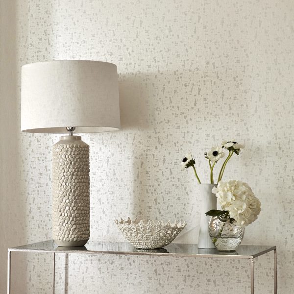 Lucette Silver Wallpaper by Harlequin