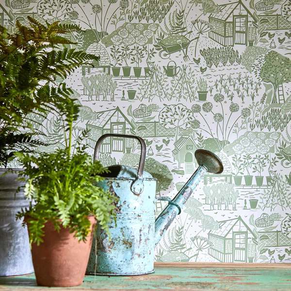 The Allotment Fennel Wallpaper by Sanderson