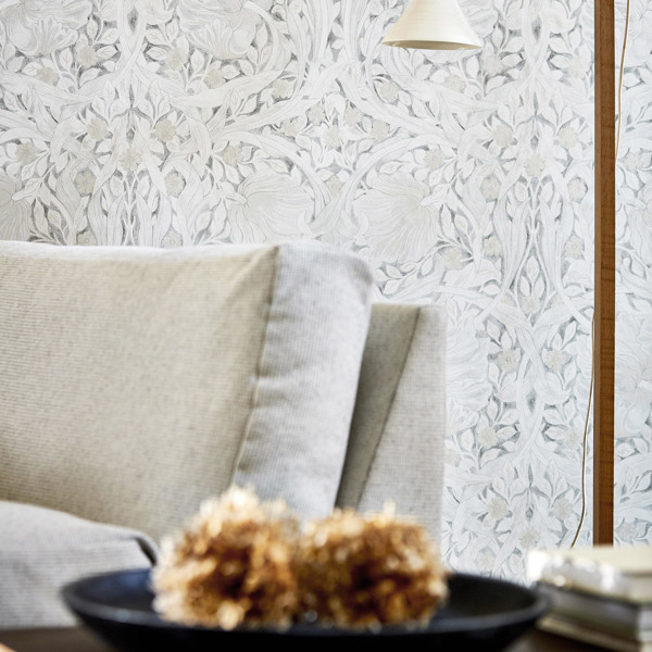Pure Pimpernel Lightish Grey Wallpaper by Morris & Co