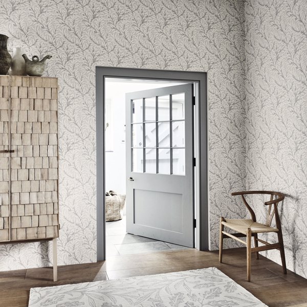 Pure Willow Boughs Charcoal/Black Wallpaper by Morris & Co