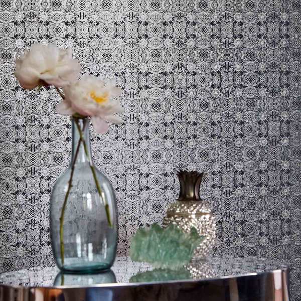 Eminence Pearl/Ivory Wallpaper by Harlequin