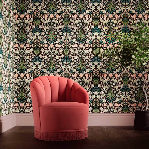 Hyacinth Enchanted Green Wallpaper by Morris & Co