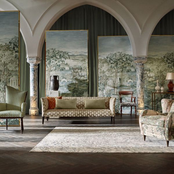 Arcadian Thames Mineral Wallpaper by Zoffany