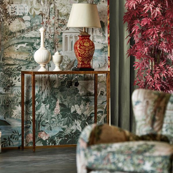 Arcadian Thames Mineral Wallpaper by Zoffany