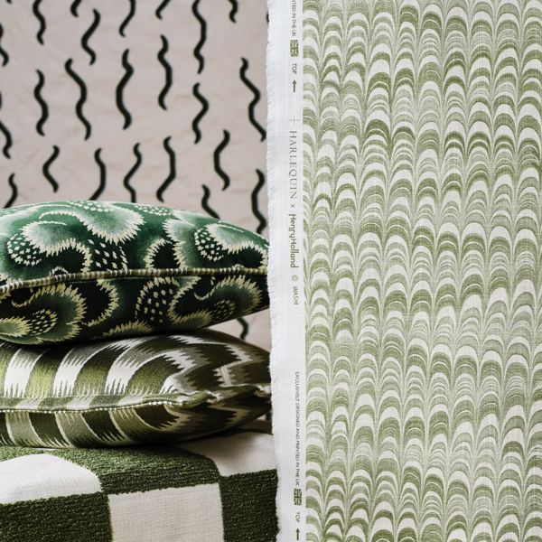 Bisque Matcha Fabric by Harlequin