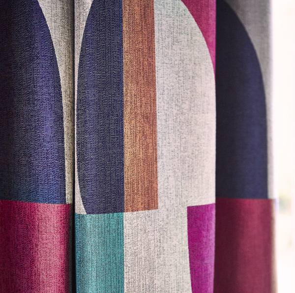 Bodega Indigo / Mandarin / Fuchsia Fabric by Harlequin