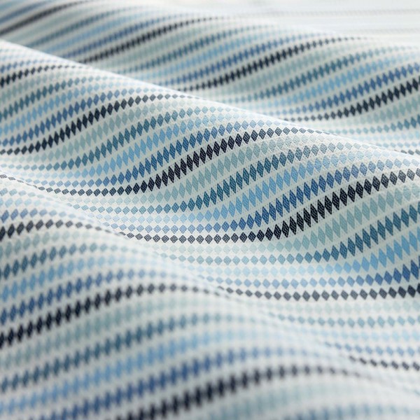 Grove Stripe Sky/Midnight/Indigo Fabric by Clarke & Clarke