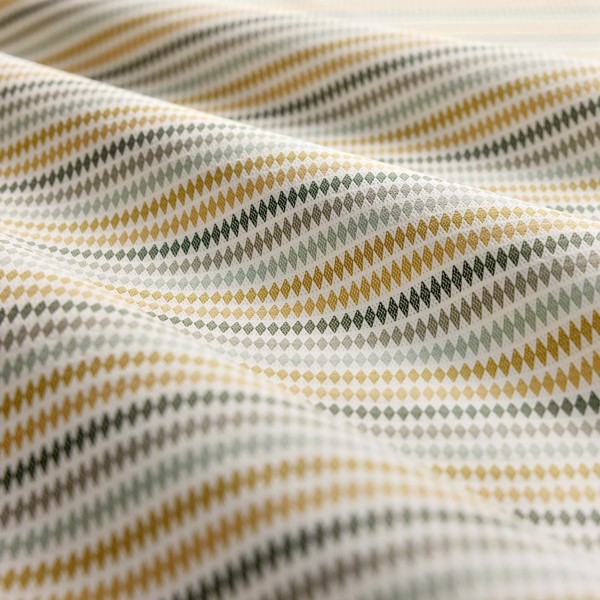 Grove Stripe Forest/Mustard/Sage Fabric by Clarke & Clarke