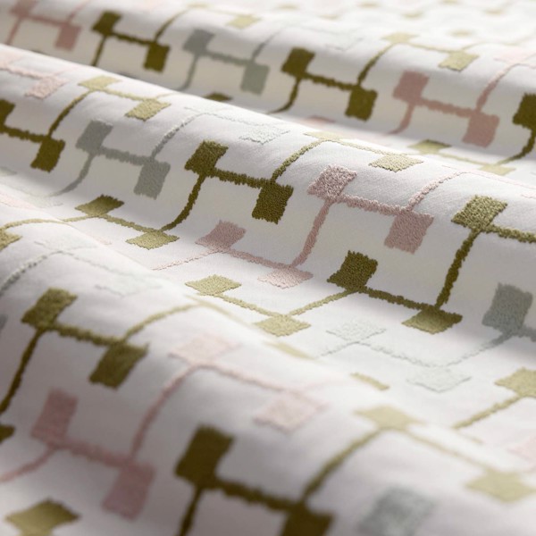 Hemlock Olive/Blush Fabric by Clarke & Clarke
