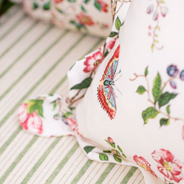Tetbury Stripe Outdoor Fern Fabric by Sanderson