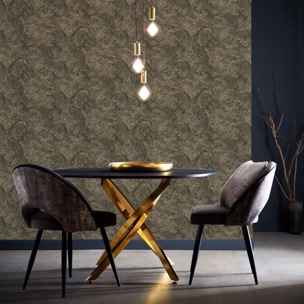 Silvan Charcoal/Gilver Wallpaper by Clarke & Clarke