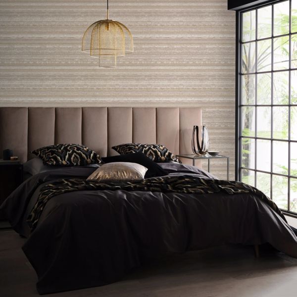 Striatus Pebble Wallpaper by Clarke & Clarke