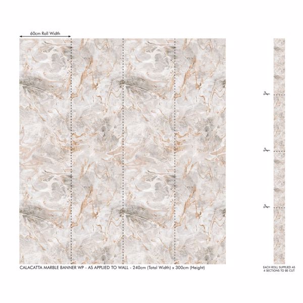 Calacatta Marble Banner Wallpaper by Clarke & Clarke