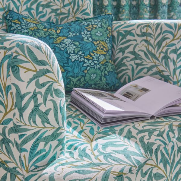 Willow Boughs Teal Fabric by Clarke & Clarke