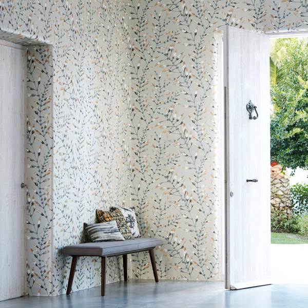Chaconia Amber/Slate Wallpaper by Harlequin