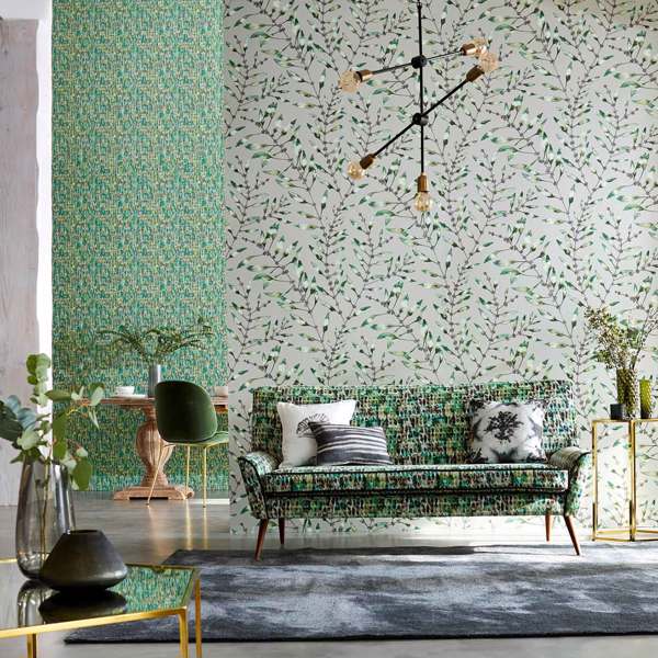 Chaconia Emerald/Lime Wallpaper by Harlequin