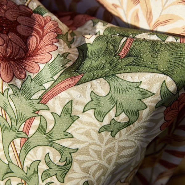 Chrysanthemum Russet Fabric by Morris & Co