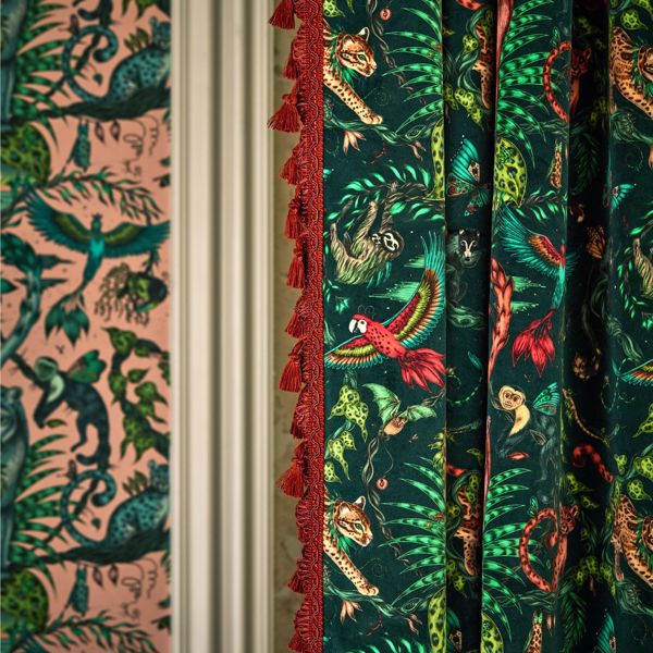 Bosque Dreams Velvet Forest Fabric by Clarke & Clarke