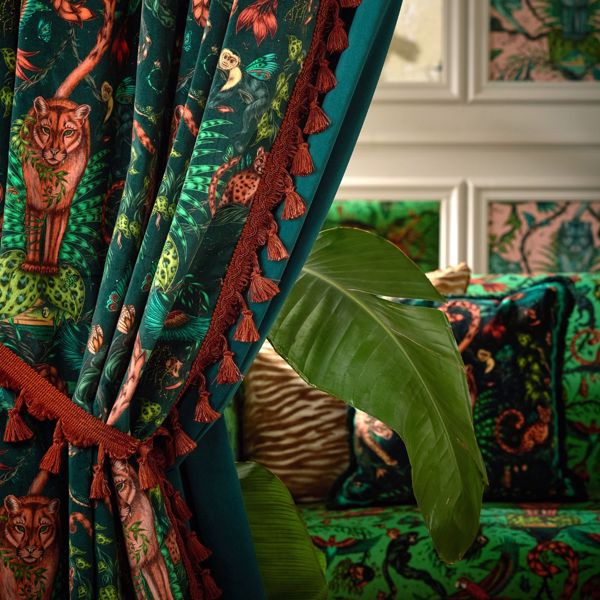 Bosque Dreams Velvet Forest Fabric by Clarke & Clarke