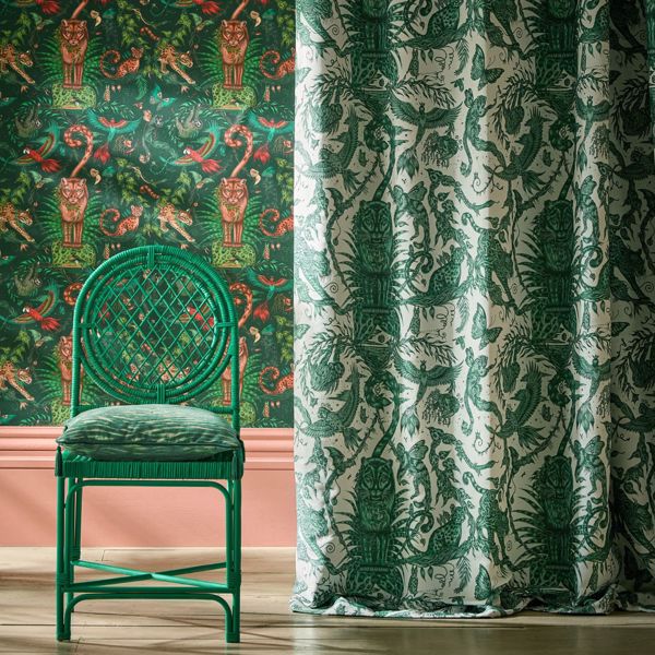 Bosque Dreams Jacquard Seafoam Fabric by Clarke & Clarke