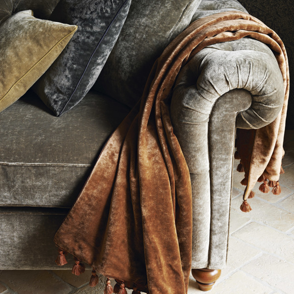 Curzon Charcoal Fabric by Zoffany