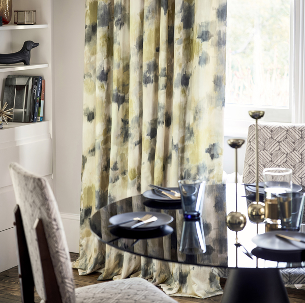 Exuberance Ochre / Charcoal Fabric by Harlequin