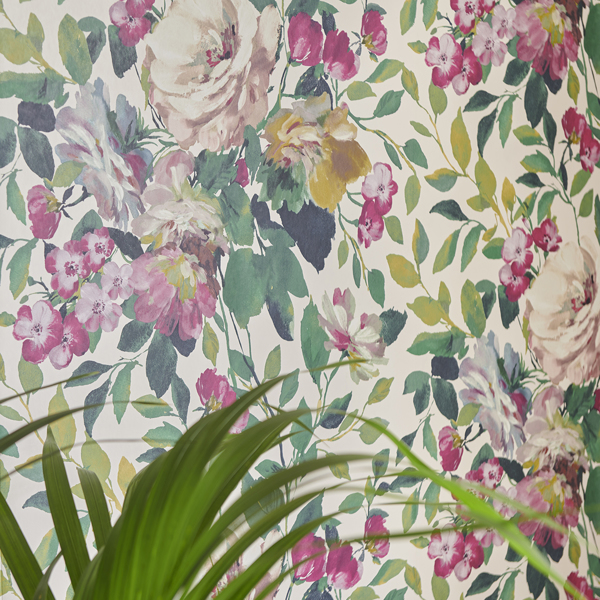 Bloom Amethyst Wallpaper by Clarke & Clarke