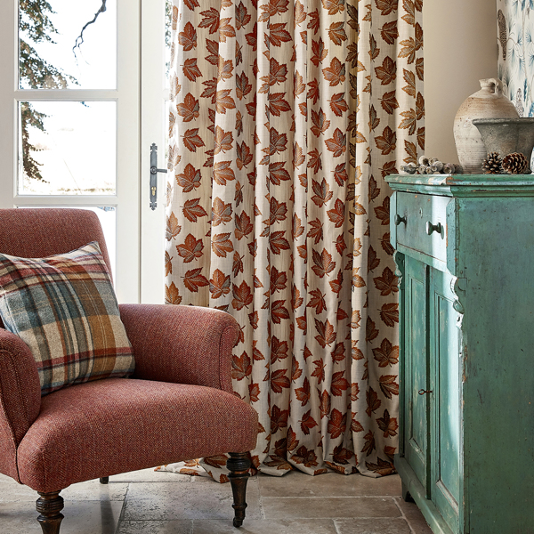 Flannery Fig/Copper Fabric by Sanderson