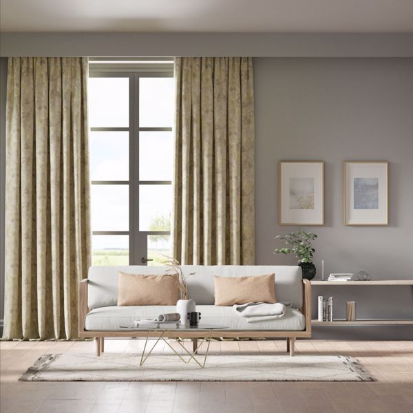 Foresta Diffused Light/Pebble/Sand Fabric by Harlequin