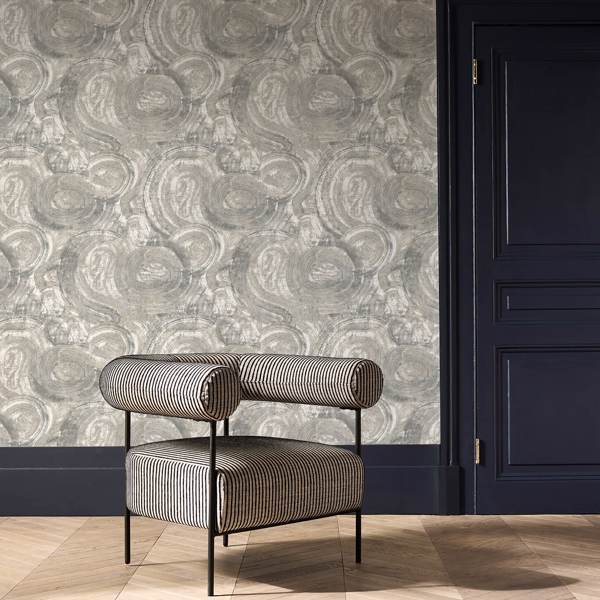 Hatoum Slate Wallpaper by Clarke & Clarke