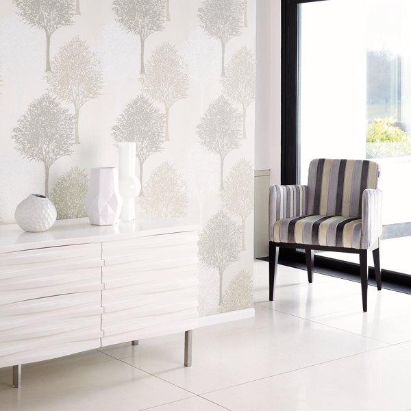 Entice Silver Sparkle Steel Blue And Duckegg Wallpaper by Harlequin
