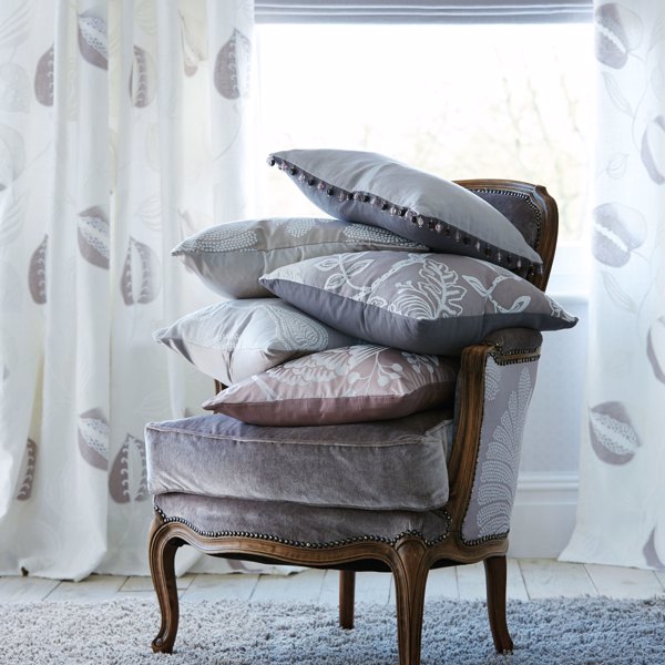 Abella French Grey Fabric by Harlequin