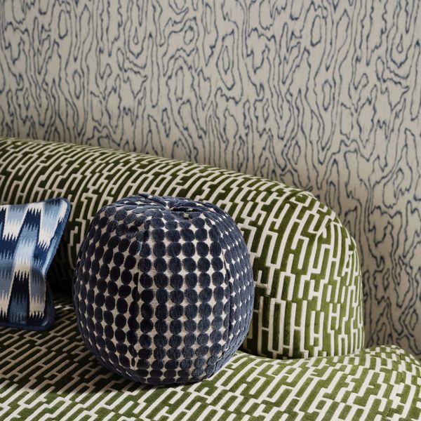 Loopy Spot Moss Fabric by Harlequin