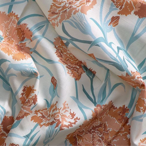 Fleur de Joie Paprika/Aqua Fabric by Harlequin
